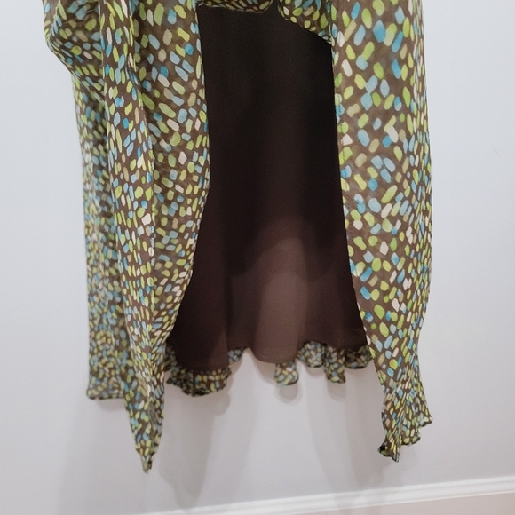 Talbots Vintage Pure Silk Midi/Maxi Dress Size 8 Fairycore Flowy Lightweight Y2K - Picture 7 of 13